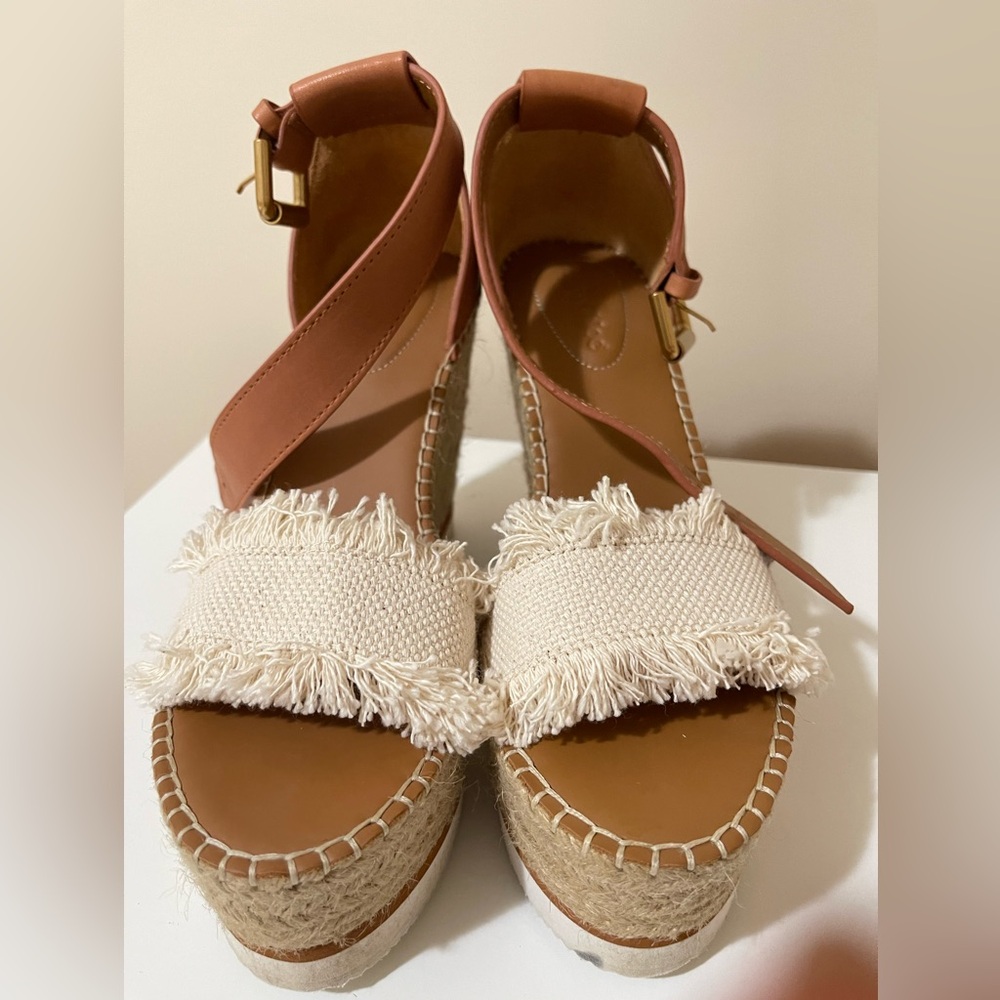 Frayed Wedge in Natural
See By Chloe